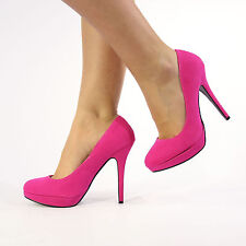 NEW LADIES WOMENS STILETTO HIGH HEEL PLATFORM PARTY COURT SHOES SIZE 3-8