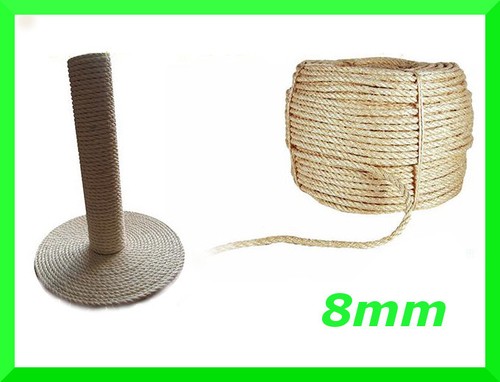 8mm natural sisal - natural, twisted