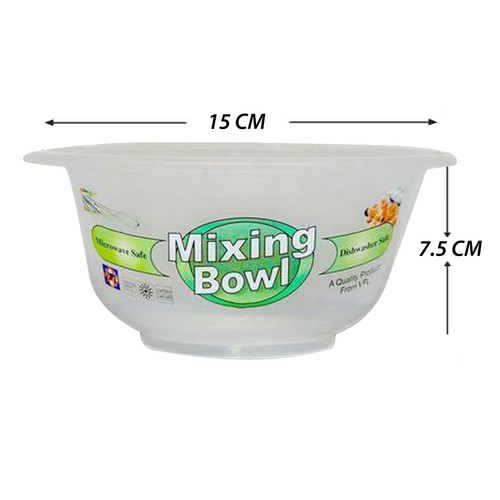 Plastic mixing bowl set - set, clear