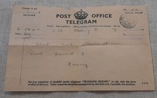 Post Office Telegram Dated 22 May 1936 Postage Stamped Grantham Lincolnshire UK