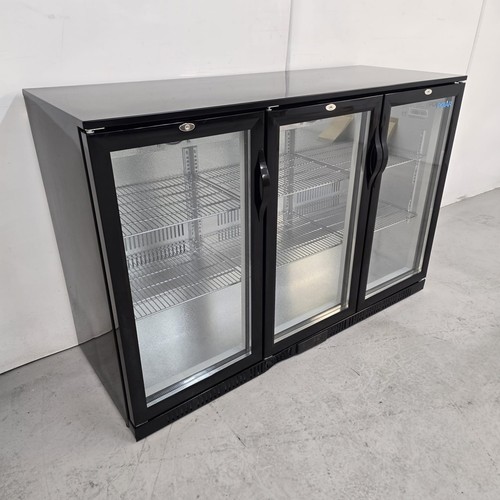 Back bar cooler - triple, hinged
