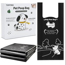 Topfree Poo Bags - 300 Extra Thick, Super Strong, 100% Biodegradable Dog Waste B
