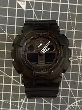CASIO G-Shock watch 5081 GA-100 (black on black/white)