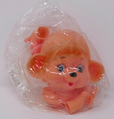 Plastic monkey monchichi doll - plastic,