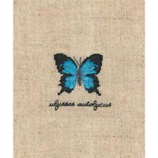 Le Bonheur des Dames counted petit point kit "Blue Butterfly Miniature", 5x5,5cm