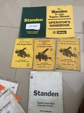 Vintage Job Lot Standen Beet Harvester, Rapide Tanker,Flail Topper Manuals/Parts