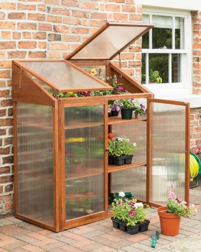 Small wooden greenhouse - small,