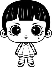 LOL Doll vinyl sticker large