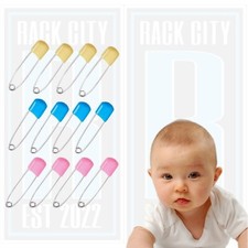 Large Nappy Baby Safety Pins- Multi Coloured Diaper Cloth Nappies Crafts Clips
