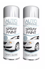 2x White Gloss Finish Spray