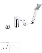 Scudo Muro 4 Hole Bath Mixer TAP247 (Chrome)