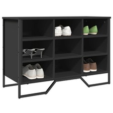 SVV Shoe Cabinet Black 90x38x61.5 cm Engineered Wood