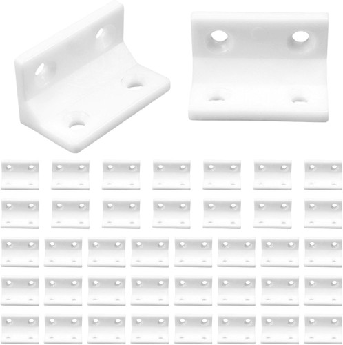 40pcs white plastic brackets - plastic,
