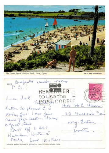 Postcard rockley sands poole - postcard,