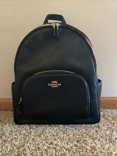 Coach black pebbled leather - black,