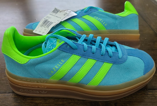 Adidas gazelle bold blue green - adidas,