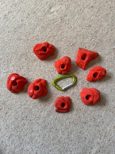 Rock climbing holds with - , bolts