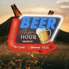 Beer Happy Hour Neon Led Home