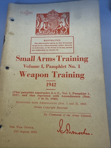 Small arms training - volume, 1