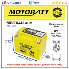 Mbtx4u motobatt quadflex agm - mbtx4u,