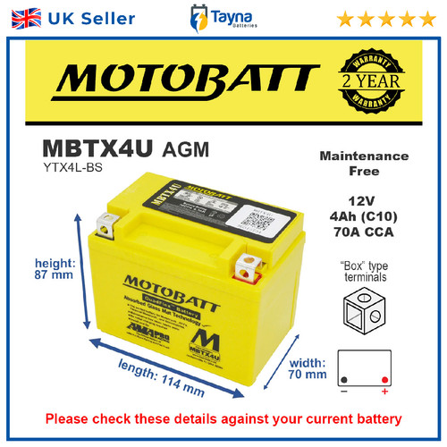 Mbtx4u motobatt quadflex agm - mbtx4u,