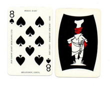 Single  Ind Coope Playing Card. . White Hart, Billesdon. Skol Long Life DD