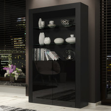 Modern Black Display Cabinet