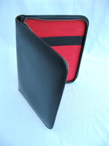 Leather writing case black - writing,
