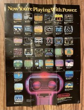 1988 Nintendo NES Promo Poster Insert - Now You're Playing With Power UKV