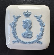 Vintage Wedgwood Queen Elizabeth II Coronation June 1953 Trinket Box