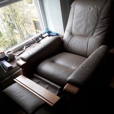 Quality Leather Recliner Danish Chair 