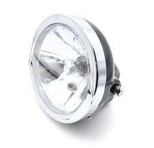 Motorcycle Motorbike 12v Headlight Universal 7" Round Black