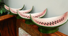 2 x 1970 Babbacombe Toni Raymond Ceramic Hand Painted Melon Serving Dish 7 1/8"