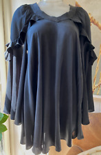 Agent Provocateur MAY babydoll dress S M black washed silk full twirly