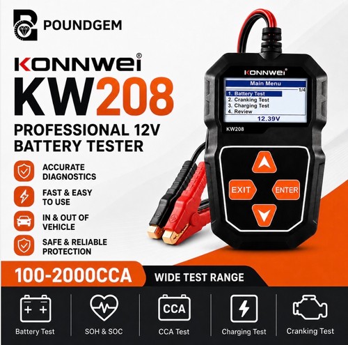 12v car battery - 12v, tester