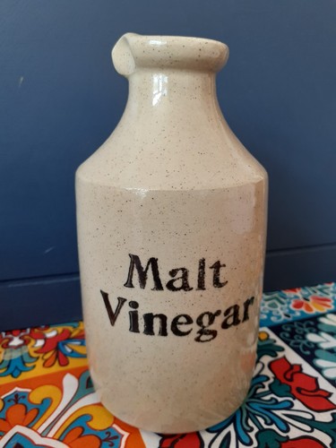 Vintage stoneware malt vinegar - stoneware,