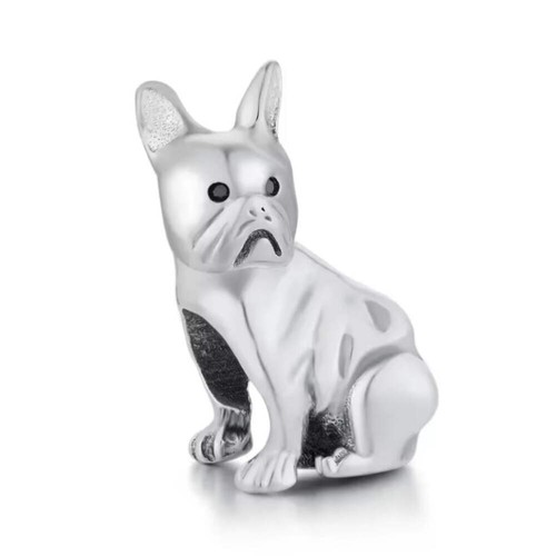 925 silver frenchie dog - 925,