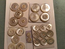 Mother of Pearl Buttons 4 sets various