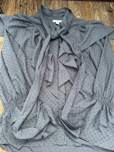 Topshop grey polka dot sheer - topshop,