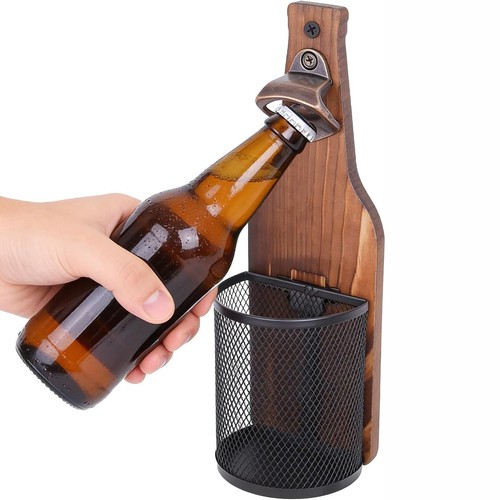 Vintage wooden iron bottle - wooden,