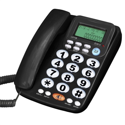 Fixed corded telephone with - fixed,