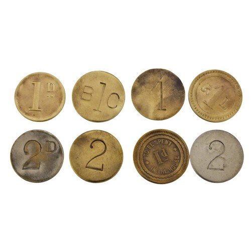 Vintage machine tokens eight - x,