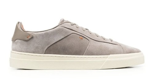 Santoni suede sneaker taupe - santoni, uk