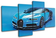 Bugatti Chiron Exotic Supercar Cars MULTI CANVAS WALL ART Picture Print