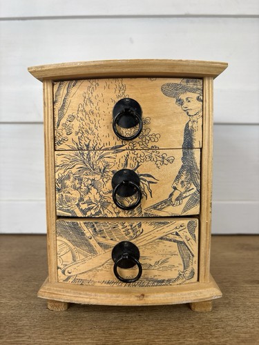 Vintage wooden jewellery - wooden, box/