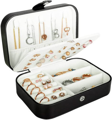 Travel jewelry box leather - pu,