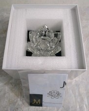 NIB JM by Julien Macdonald Crystal Lotus Candle Holder 6 1/10" x 3 1/2"