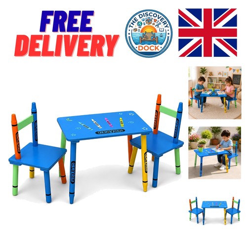 Children wooden crayon table - wooden,