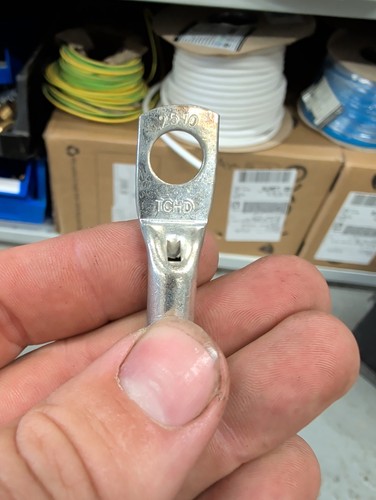 25x10mm earth bonding - 25x10mm, crimp