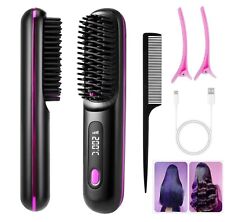 Portable Hair Straightener Brush Antiscald Hair Cordless Hair Straightener Brush